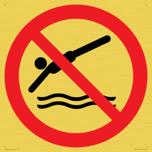 Prohibition: No diving